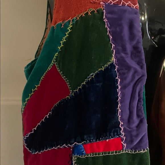 quilted handmade Patchwork Multicolor Vest - Picture 5 of 8